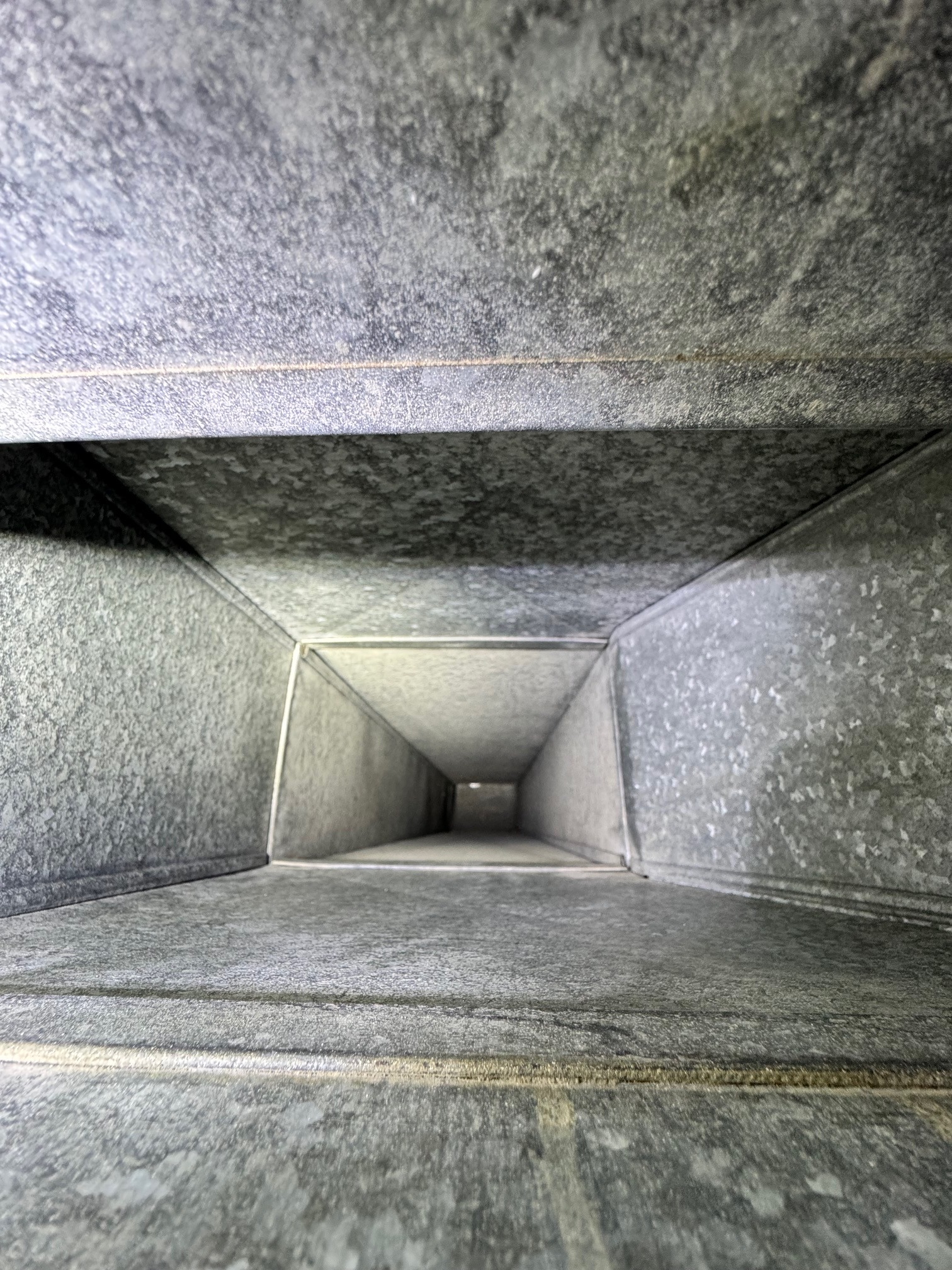 Clean HVAC duct after service